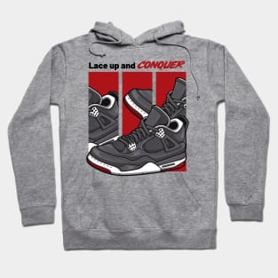 AJ 4 Retro Bred Sneaker Hoodie